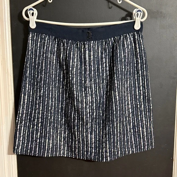 LOFT Striped Linen Blend A-Line Mini Skirt Sz: 8 - Picture 2 of 6